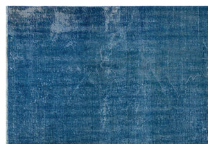 Blue Over Dyed Vintage Rug 5'12'' x 8'9'' ft 182 x 266 cm