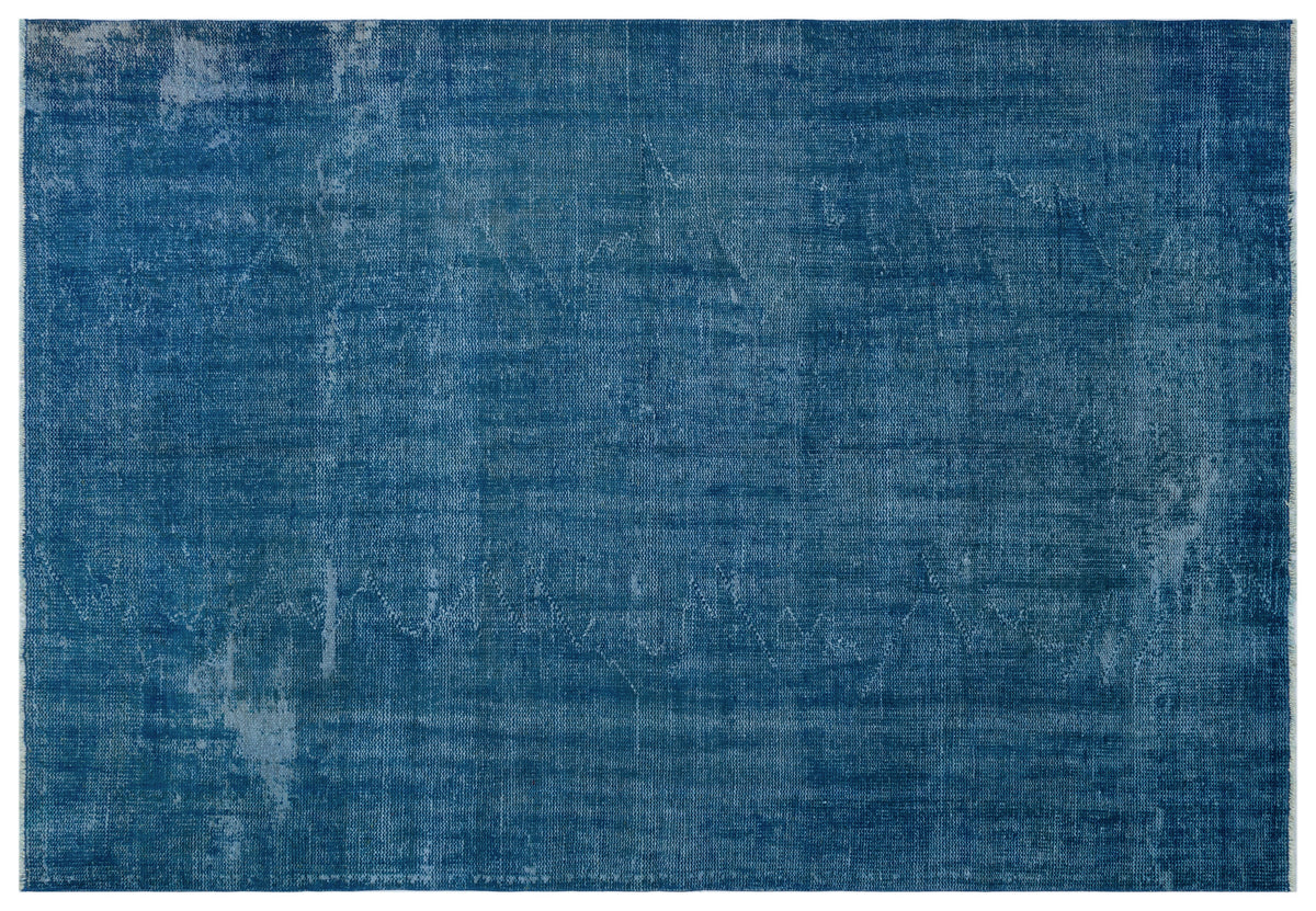 Blue Over Dyed Vintage Rug 5&#39;12&#39;&#39; x 8&#39;9&#39;&#39; ft 182 x 266 cm