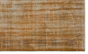 Brown Over Dyed Vintage Rug 5'1'' x 8'7'' ft 155 x 261 cm