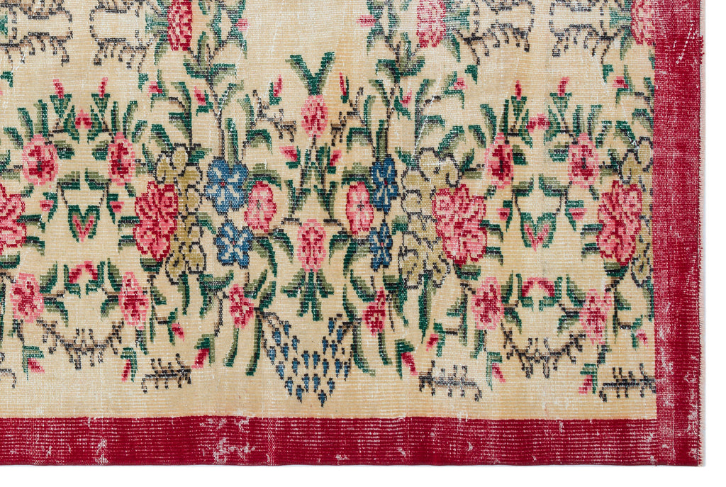 Retro Over Dyed Vintage Rug 5'10'' x 8'10'' ft 177 x 270 cm