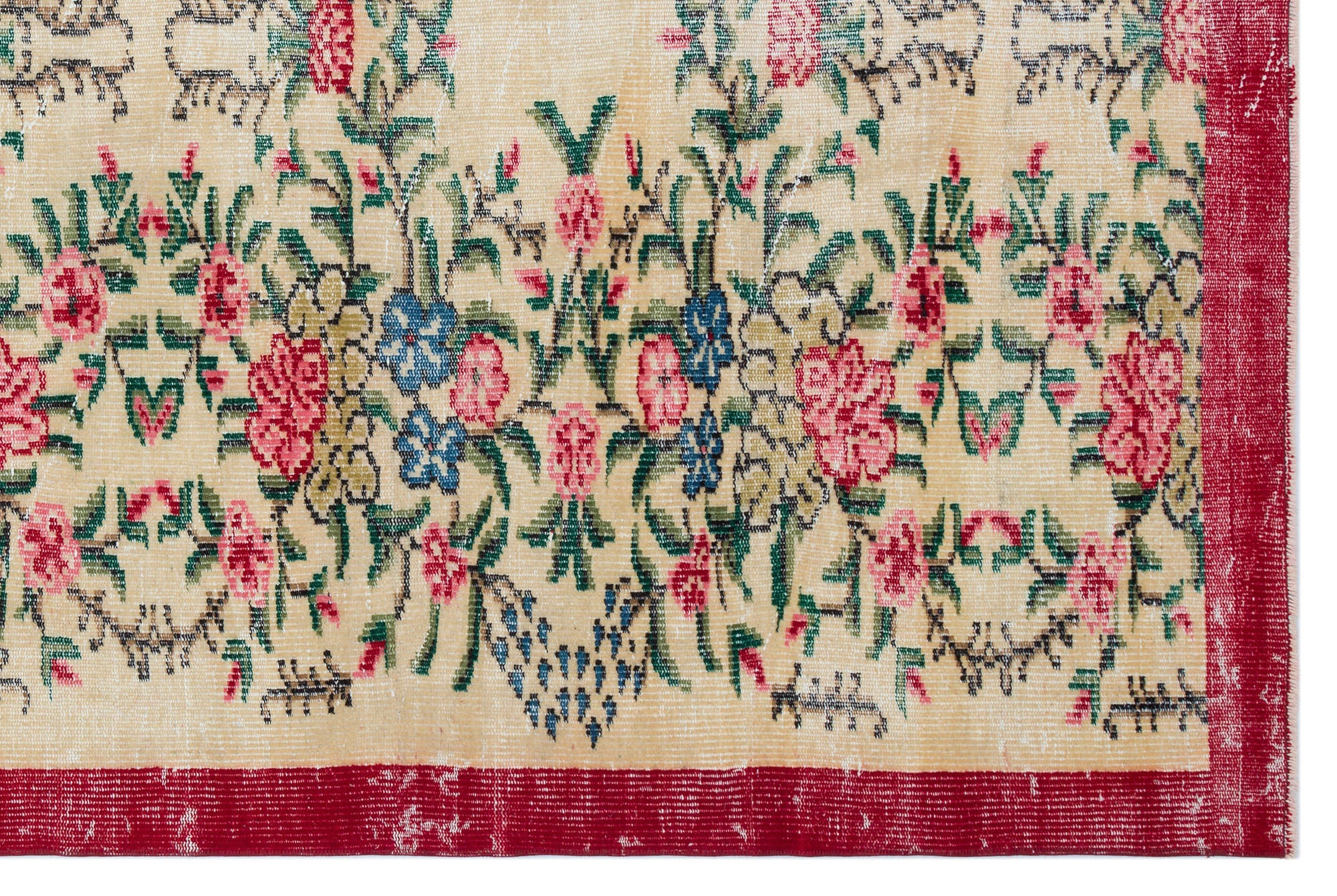 Retro Over Dyed Vintage Rug 5'10'' x 8'10'' ft 177 x 270 cm