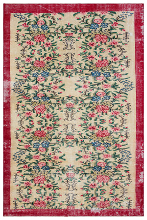 Retro Over Dyed Vintage Rug 5'10'' x 8'10'' ft 177 x 270 cm