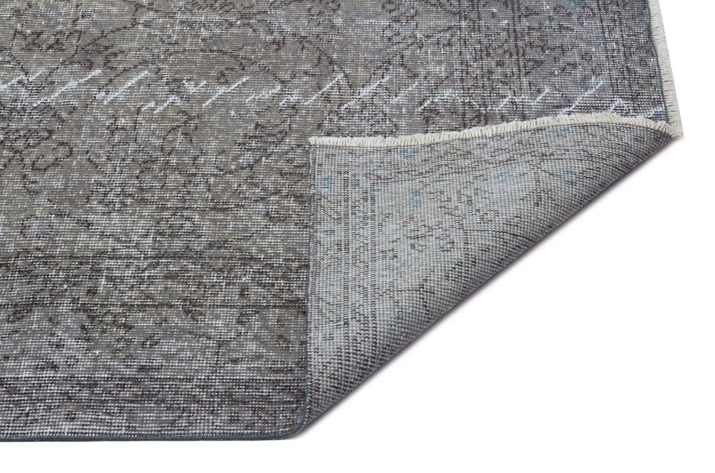 Gray Over Dyed Vintage Rug 6'9'' x 10'6'' ft 205 x 320 cm