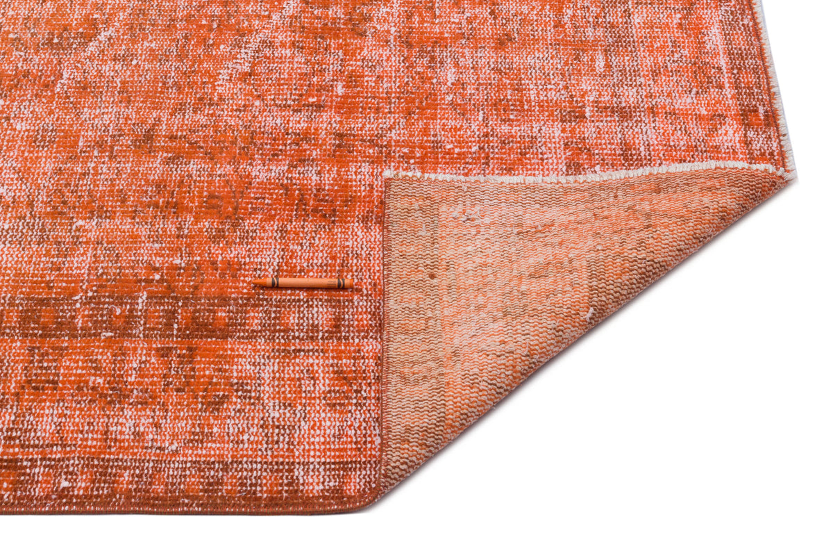 Orange Over Dyed Vintage Rug 5&#39;0&#39;&#39; x 8&#39;3&#39;&#39; ft 153 x 251 cm