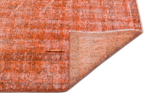 Orange Over Dyed Vintage Rug 5'0'' x 8'3'' ft 153 x 251 cm