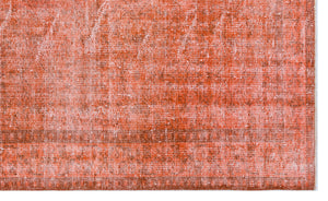Orange Over Dyed Vintage Rug 5'0'' x 8'3'' ft 153 x 251 cm