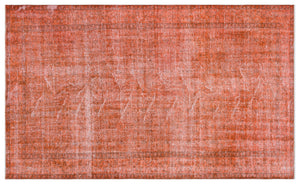 Orange Over Dyed Vintage Rug 5'0'' x 8'3'' ft 153 x 251 cm