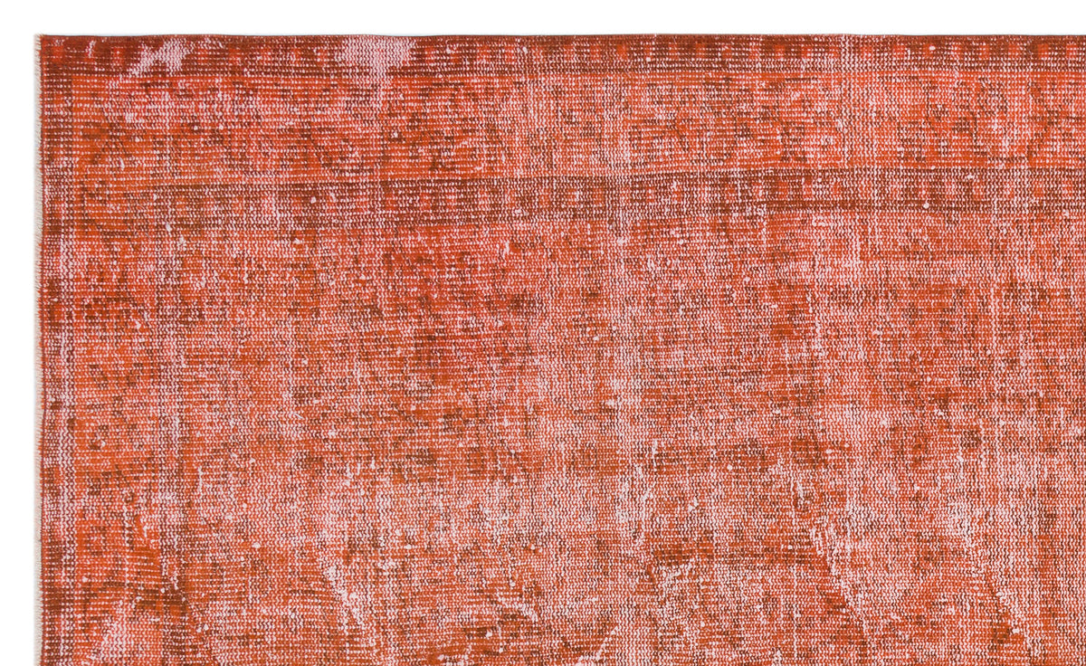 Orange Over Dyed Vintage Rug 5&#39;0&#39;&#39; x 8&#39;3&#39;&#39; ft 153 x 251 cm