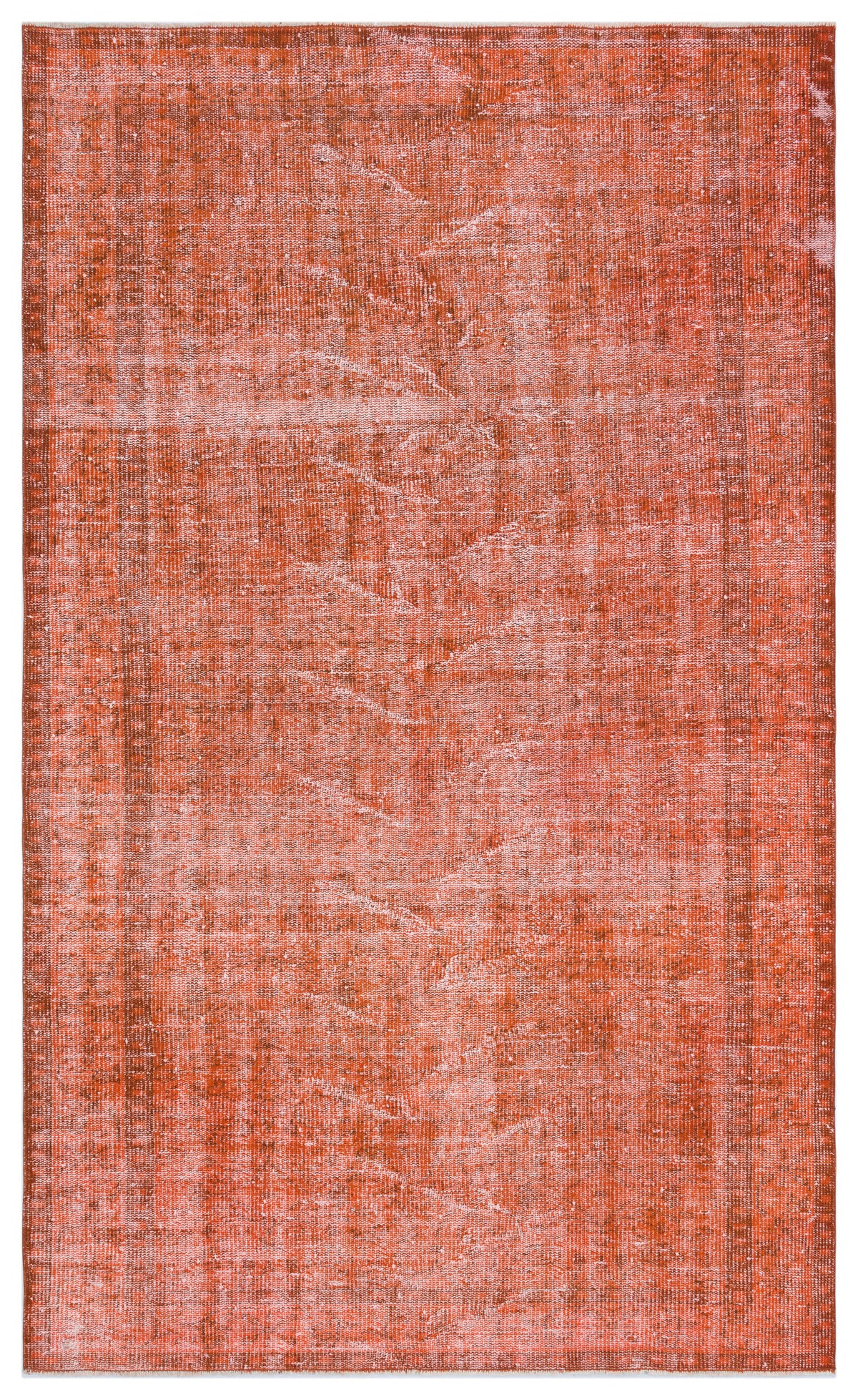 Orange Over Dyed Vintage Rug 5&#39;0&#39;&#39; x 8&#39;3&#39;&#39; ft 153 x 251 cm