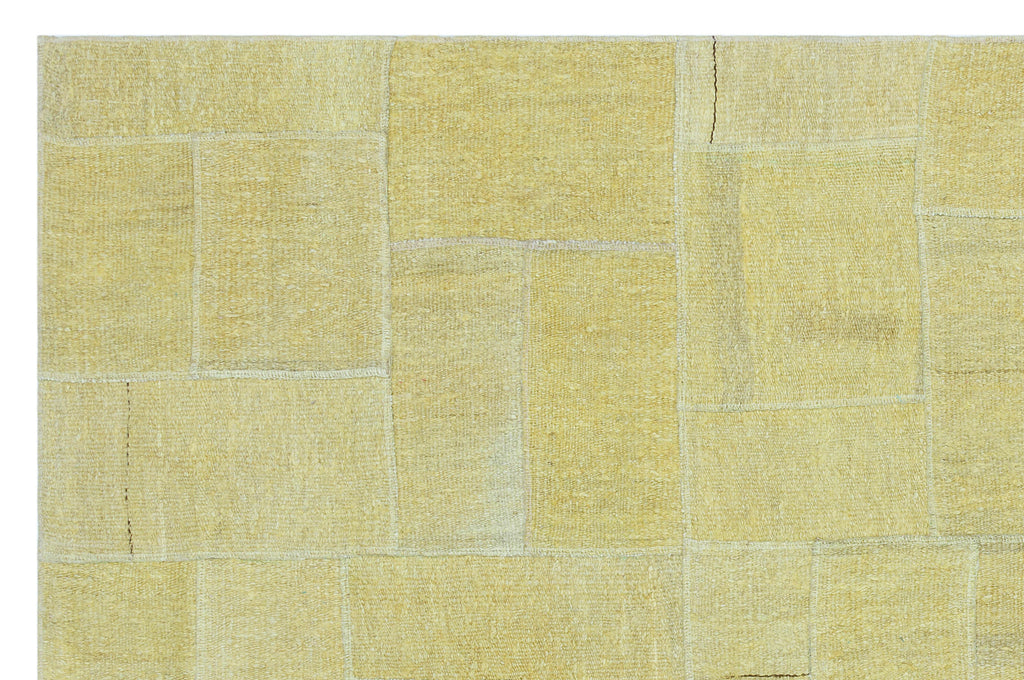 Natural Vintage Hemp Patchwork Rug 4'3'' x 6'5'' ft 130 x 196 cm