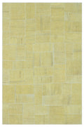 Natural Vintage Hemp Patchwork Rug 4'3'' x 6'5'' ft 130 x 196 cm