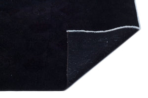 Black Over Dyed Vintage Rug 4'9'' x 7'10'' ft 145 x 240 cm