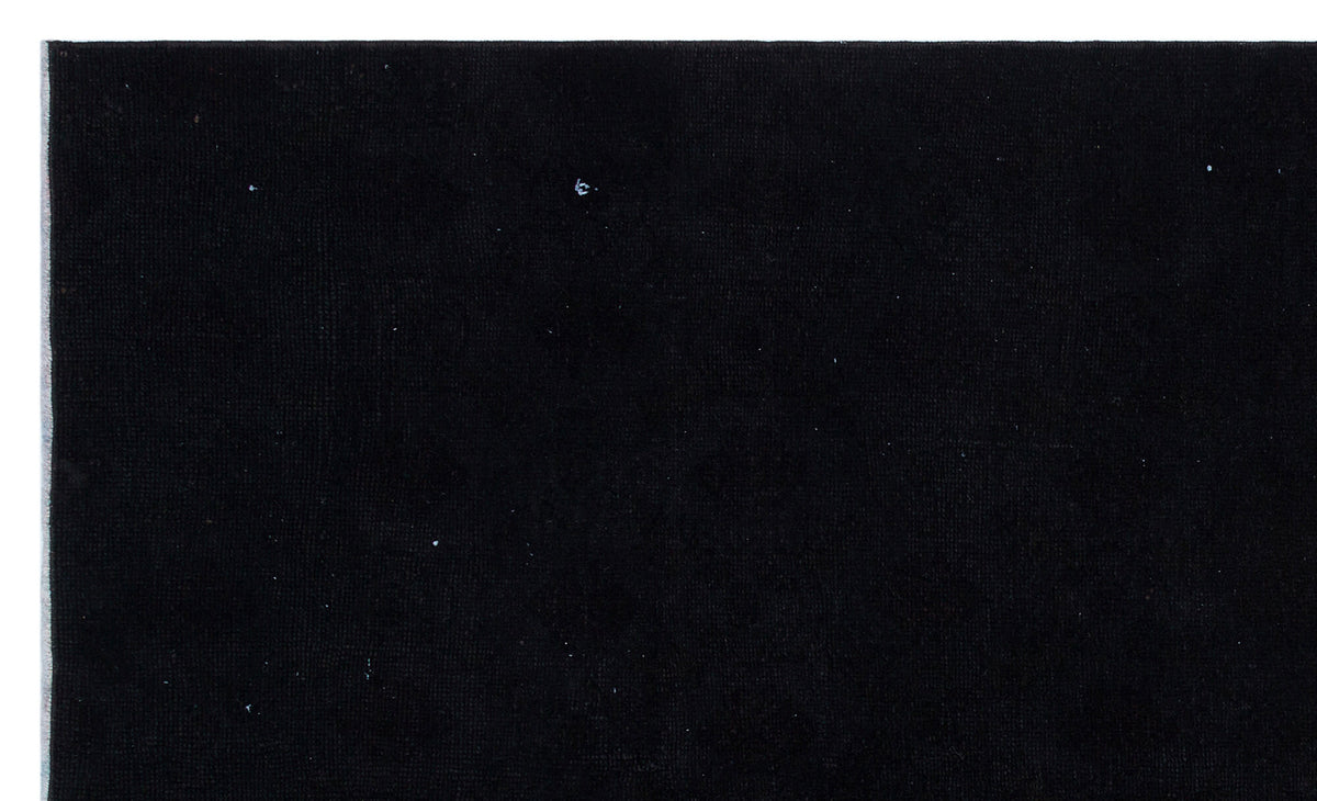 Black Over Dyed Vintage Rug 4&#39;9&#39;&#39; x 7&#39;10&#39;&#39; ft 145 x 240 cm