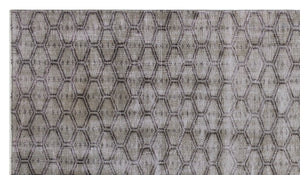 Gray Over Dyed Vintage Rug 4'11'' x 8'6'' ft 149 x 258 cm