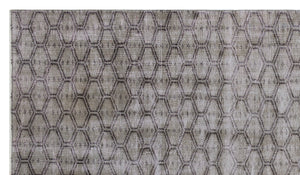 Gray Over Dyed Vintage Rug 4'11'' x 8'6'' ft 149 x 258 cm