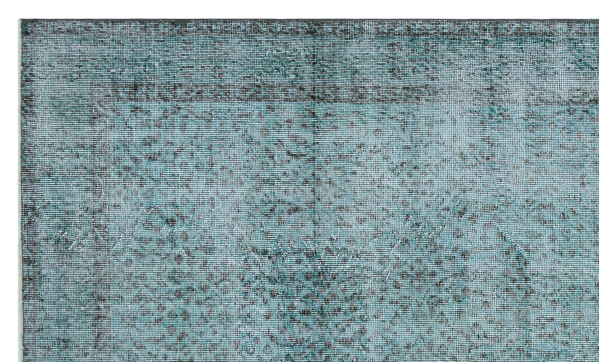 Retro Design Stone Blue Over Dyed Vintage Rug 5&#39;3&#39;&#39; x 8&#39;10&#39;&#39; ft 160 x 270 cm