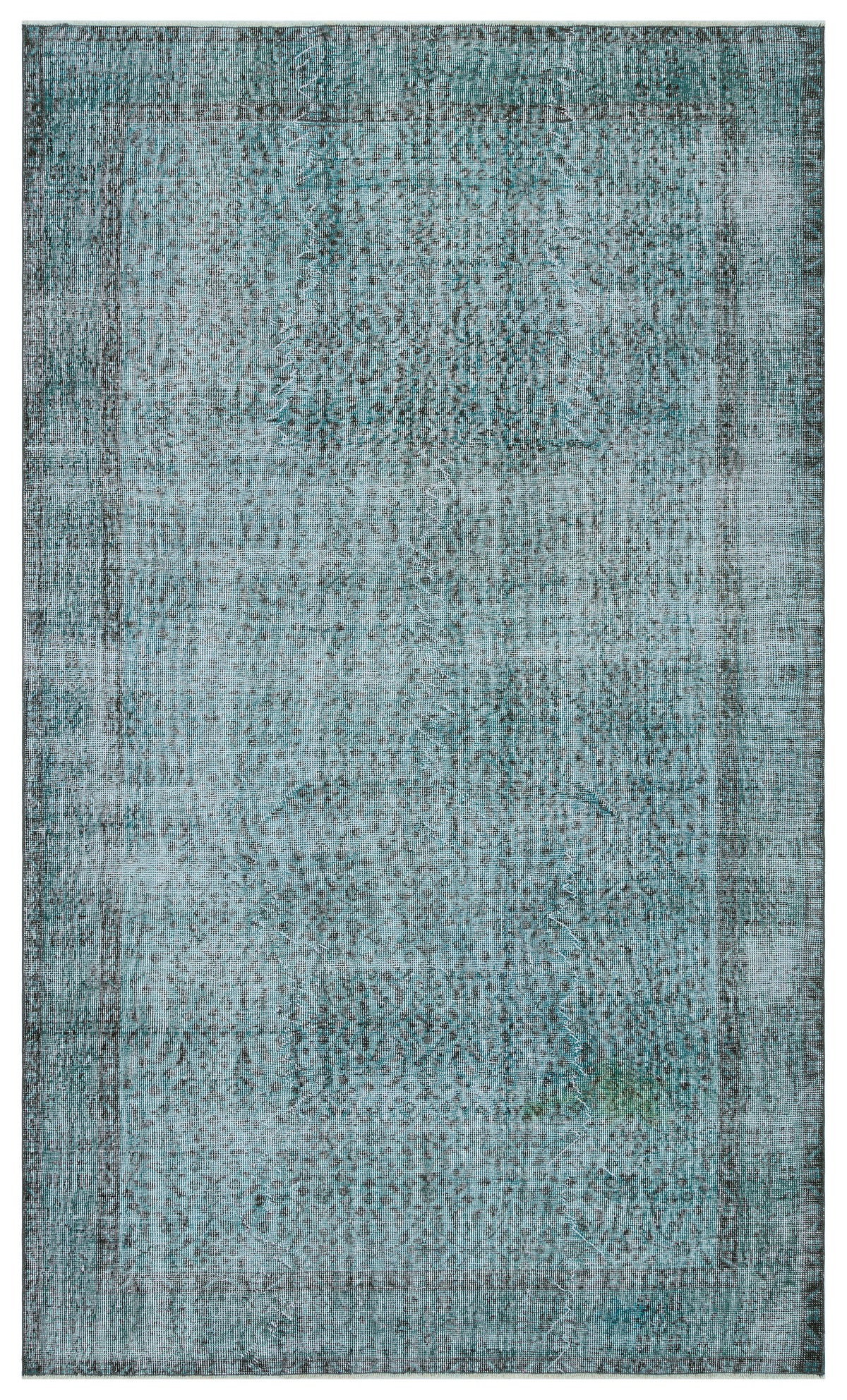 Retro Design Stone Blue Over Dyed Vintage Rug 5&#39;3&#39;&#39; x 8&#39;10&#39;&#39; ft 160 x 270 cm