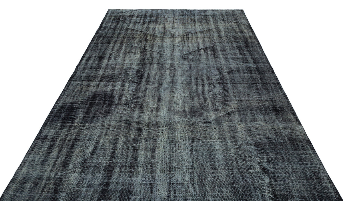 Gray Over Dyed Vintage Rug 6&#39;7&#39;&#39; x 9&#39;2&#39;&#39; ft 200 x 280 cm