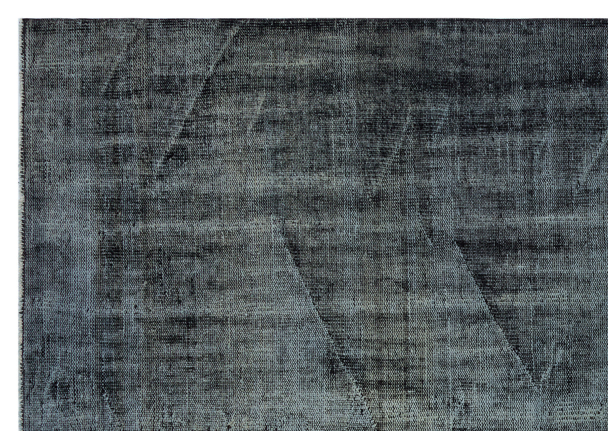 Gray Over Dyed Vintage Rug 6&#39;7&#39;&#39; x 9&#39;2&#39;&#39; ft 200 x 280 cm