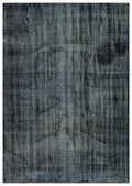 Gray Over Dyed Vintage Rug 6'7'' x 9'2'' ft 200 x 280 cm