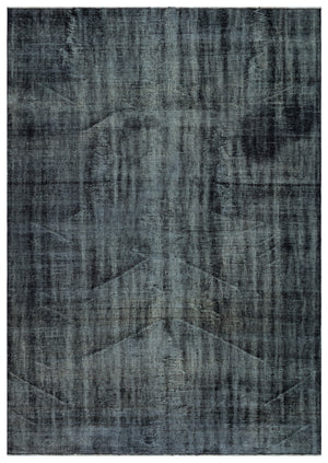 Gray Over Dyed Vintage Rug 6'7'' x 9'2'' ft 200 x 280 cm