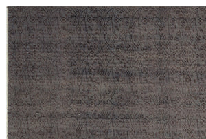 Gray Over Dyed Vintage Rug 5'11'' x 8'7'' ft 180 x 262 cm