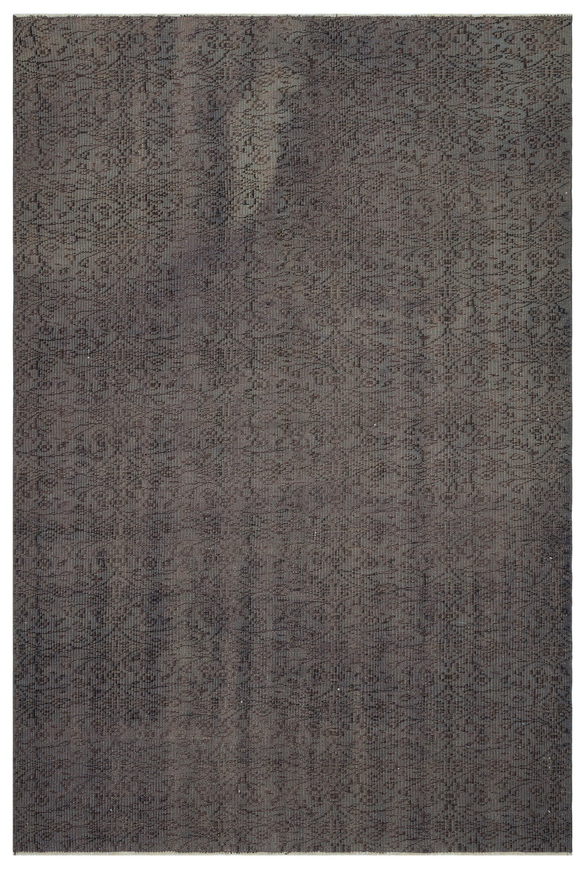 Gray Over Dyed Vintage Rug 5&#39;11&#39;&#39; x 8&#39;7&#39;&#39; ft 180 x 262 cm