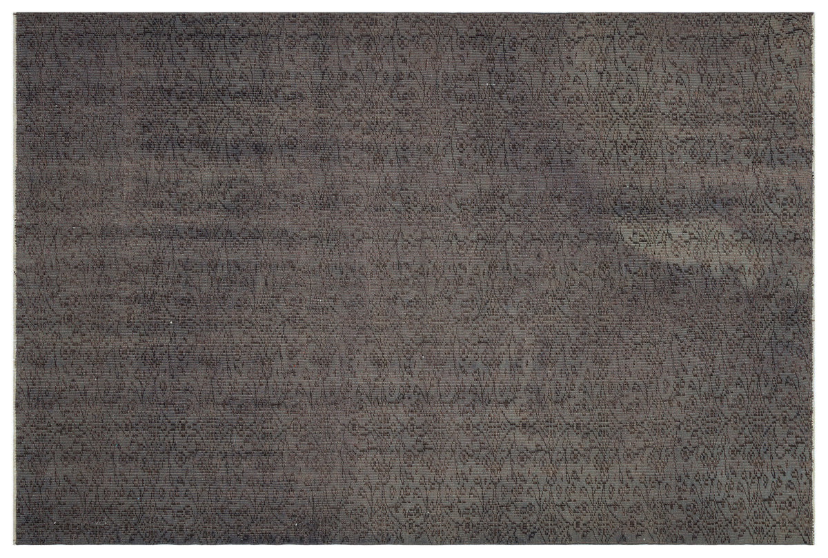 Gray Over Dyed Vintage Rug 5&#39;11&#39;&#39; x 8&#39;7&#39;&#39; ft 180 x 262 cm