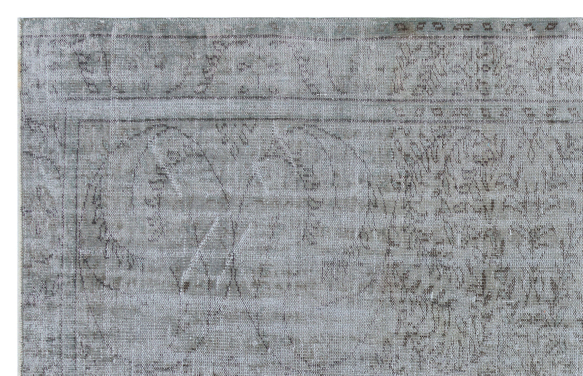 Gray Over Dyed Vintage Rug 5&#39;6&#39;&#39; x 8&#39;6&#39;&#39; ft 168 x 260 cm