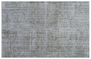 Gray Over Dyed Vintage Rug 5'6'' x 8'6'' ft 168 x 260 cm
