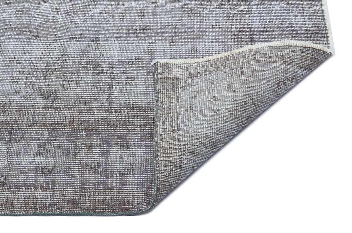 Gray Over Dyed Vintage Rug 5&#39;11&#39;&#39; x 9&#39;3&#39;&#39; ft 181 x 283 cm