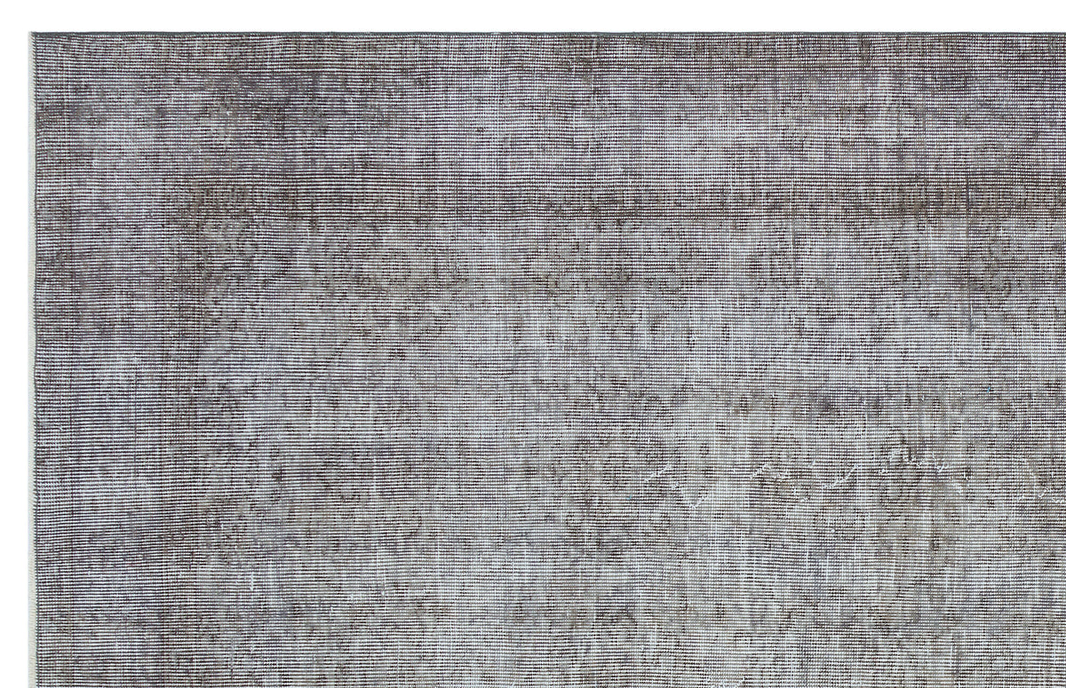Gray Over Dyed Vintage Rug 5&#39;11&#39;&#39; x 9&#39;3&#39;&#39; ft 181 x 283 cm