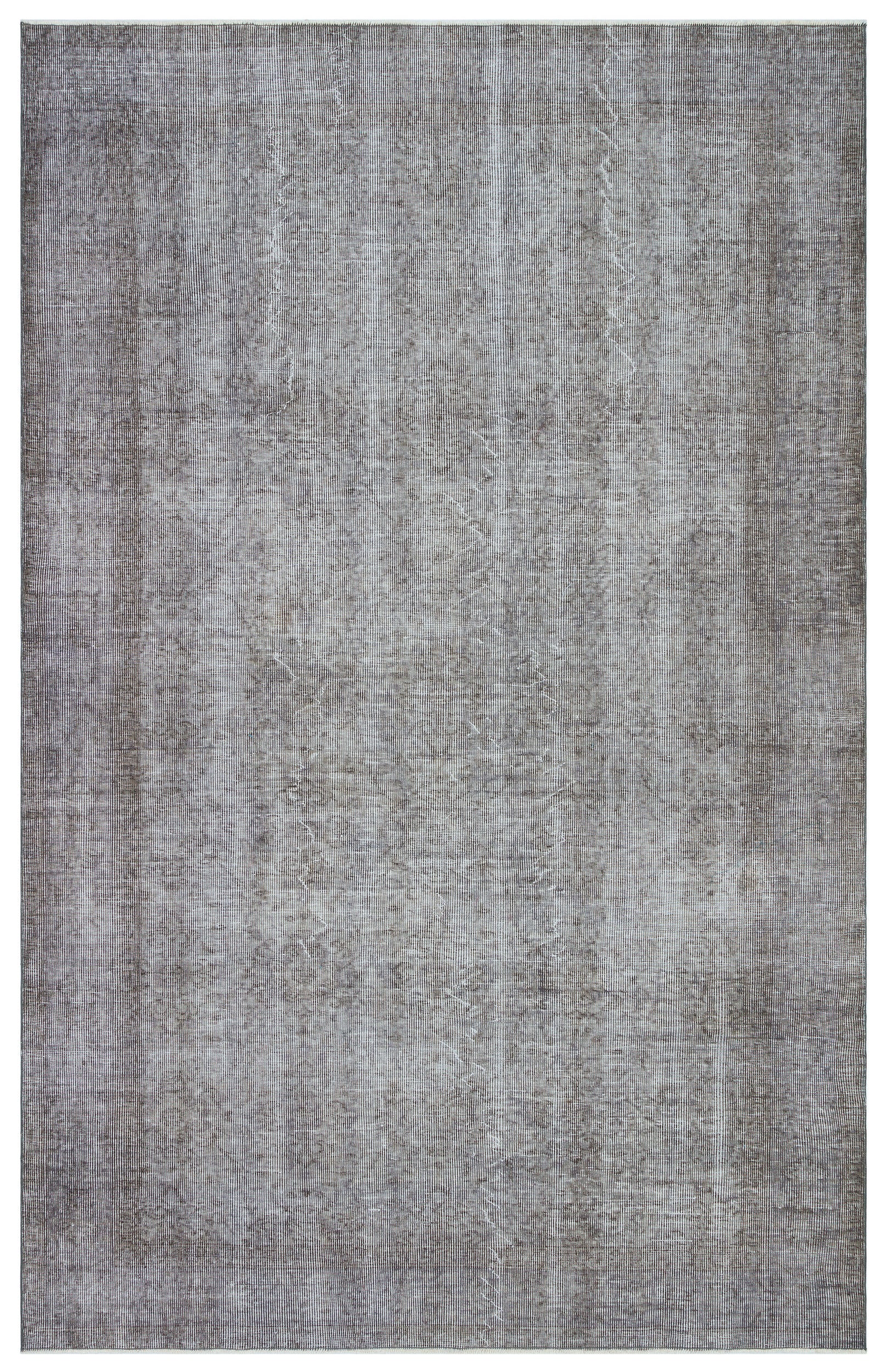Gray Over Dyed Vintage Rug 5'11'' x 9'3'' ft 181 x 283 cm
