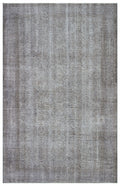 Gray Over Dyed Vintage Rug 5'11'' x 9'3'' ft 181 x 283 cm