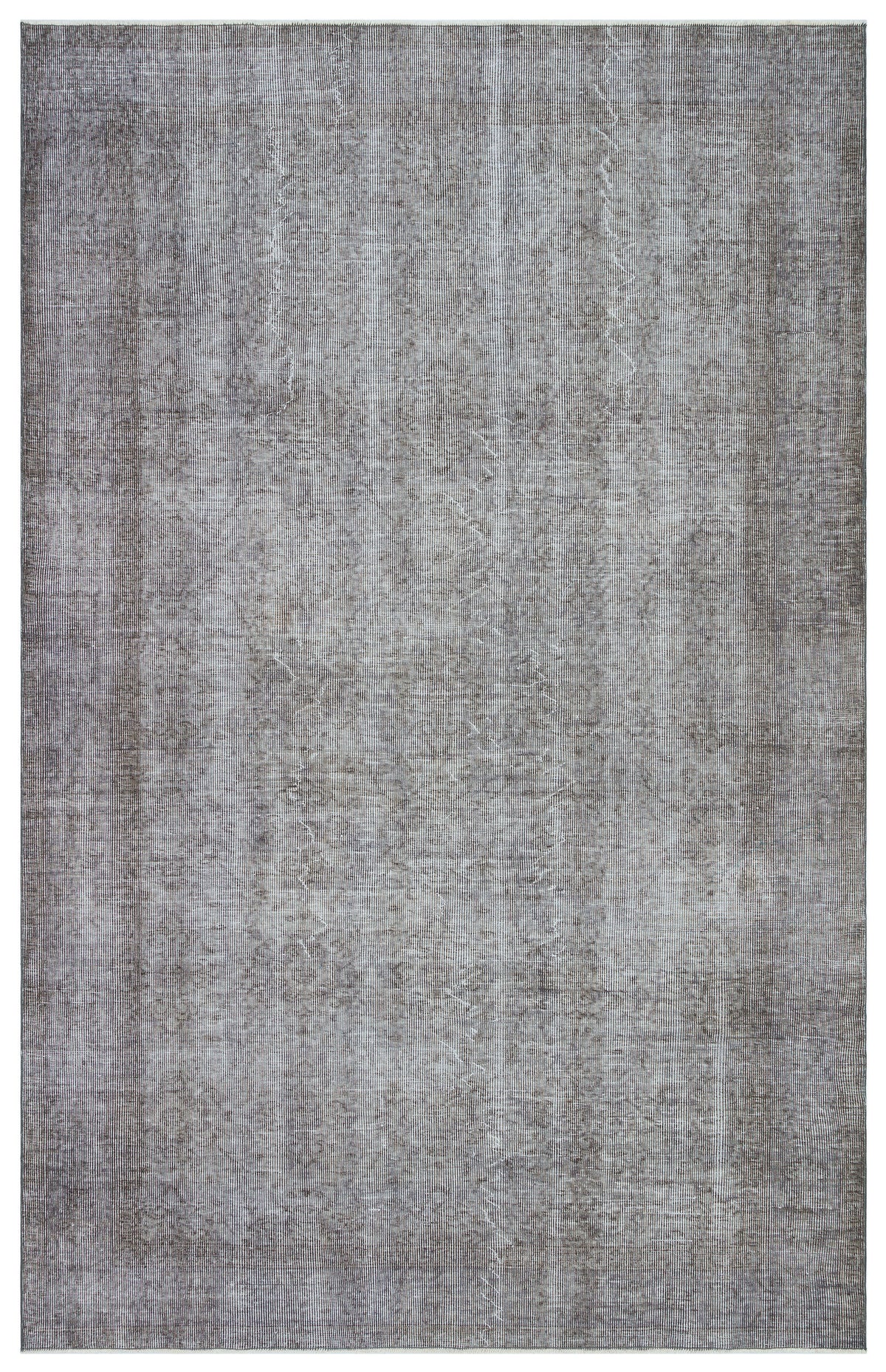 Gray Over Dyed Vintage Rug 5&#39;11&#39;&#39; x 9&#39;3&#39;&#39; ft 181 x 283 cm