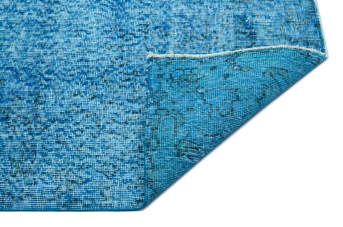 Turquoise Over Dyed Vintage Rug 7&#39;4&#39;&#39; x 10&#39;0&#39;&#39; ft 223 x 306 cm