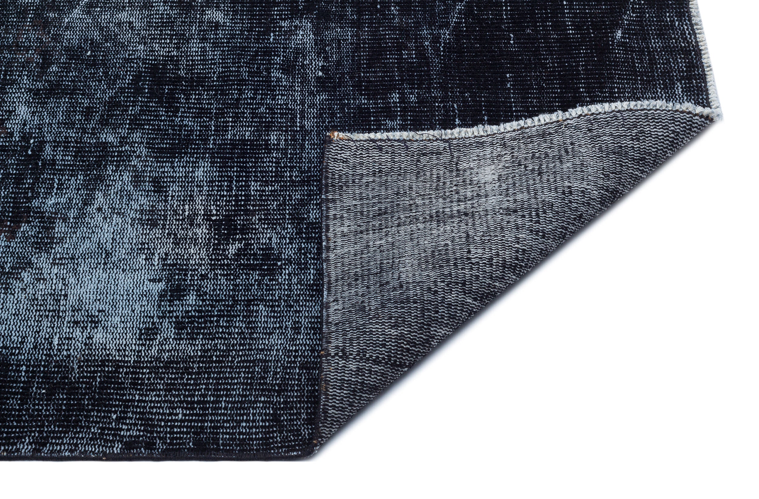 Black Over Dyed Vintage Rug 4'12'' x 8'8'' ft 152 x 265 cm