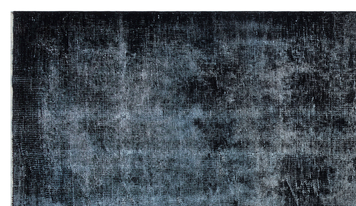 Black Over Dyed Vintage Rug 4&#39;12&#39;&#39; x 8&#39;8&#39;&#39; ft 152 x 265 cm