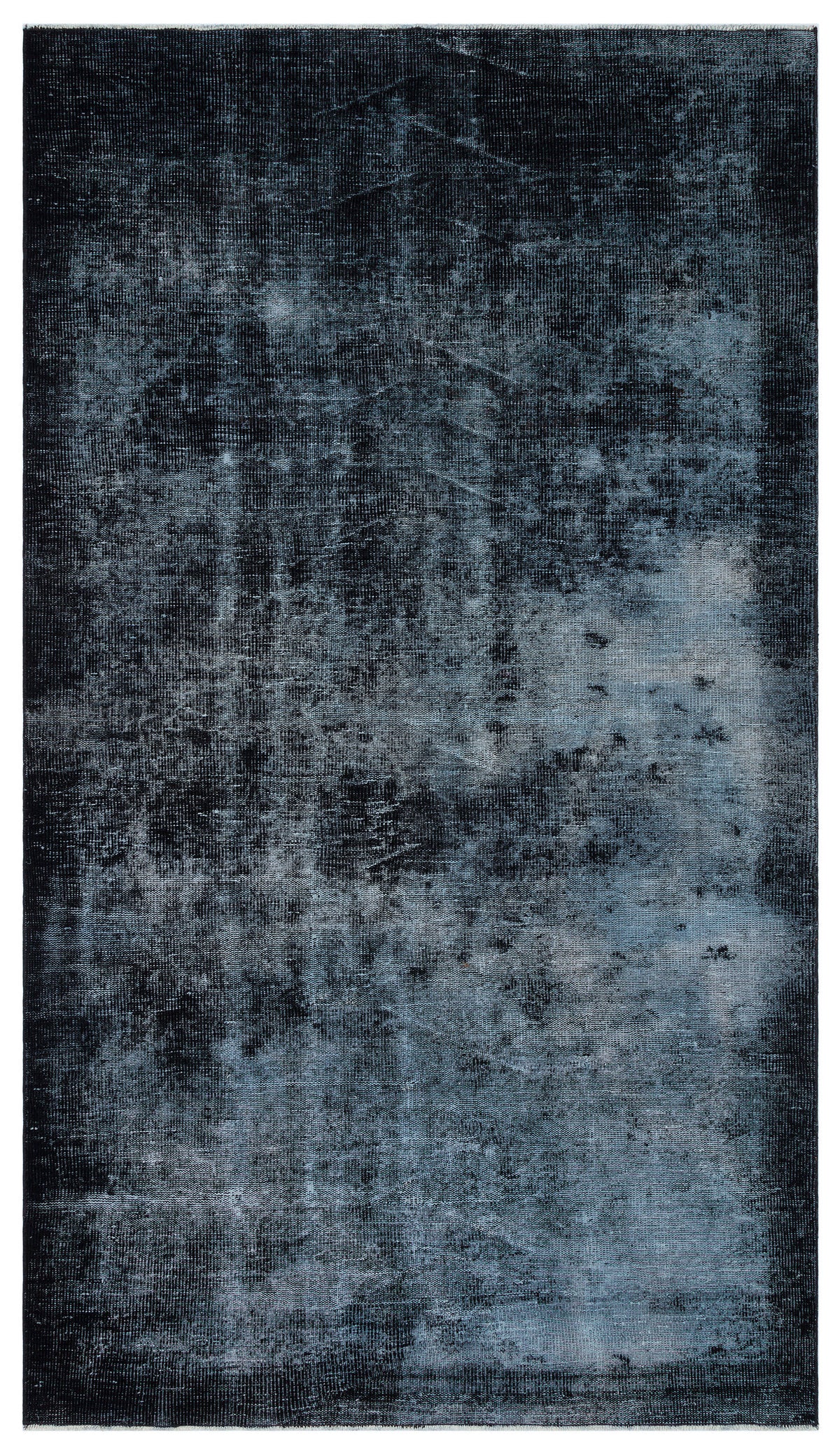 Black Over Dyed Vintage Rug 4&#39;12&#39;&#39; x 8&#39;8&#39;&#39; ft 152 x 265 cm
