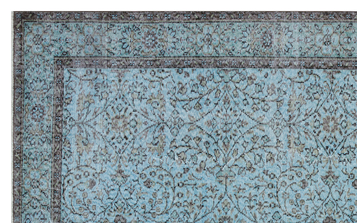 Retro Design Stone Blue Over Dyed Vintage Rug 5&#39;7&#39;&#39; x 9&#39;1&#39;&#39; ft 171 x 278 cm