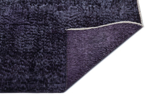 Gray Over Dyed Vintage Rug 5'5'' x 8'10'' ft 164 x 270 cm