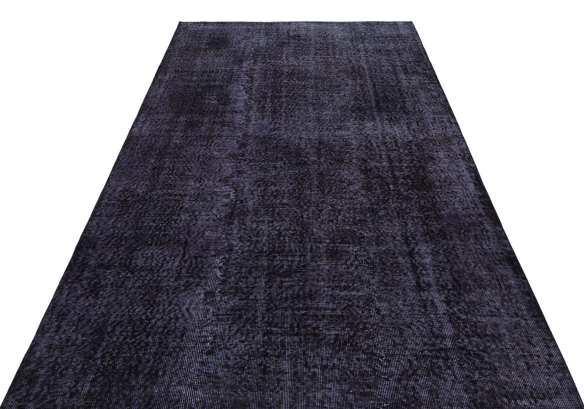 Gray Over Dyed Vintage Rug 5&#39;5&#39;&#39; x 8&#39;10&#39;&#39; ft 164 x 270 cm