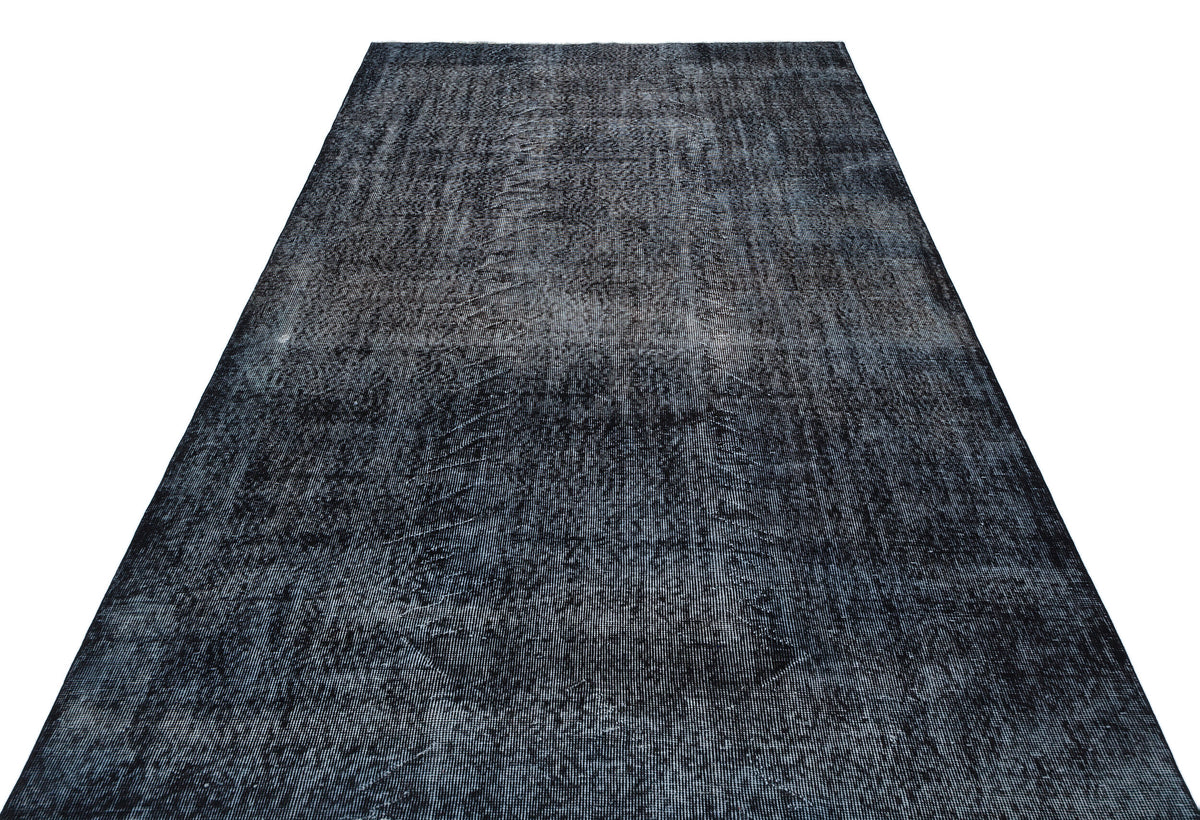 Gray Over Dyed Vintage Rug 5&#39;9&#39;&#39; x 9&#39;4&#39;&#39; ft 174 x 285 cm