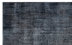 Gray Over Dyed Vintage Rug 5'9'' x 9'4'' ft 174 x 285 cm