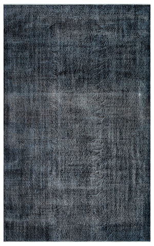 Gray Over Dyed Vintage Rug 5'9'' x 9'4'' ft 174 x 285 cm