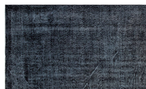Black Over Dyed Vintage Rug 5'10'' x 9'9'' ft 177 x 296 cm