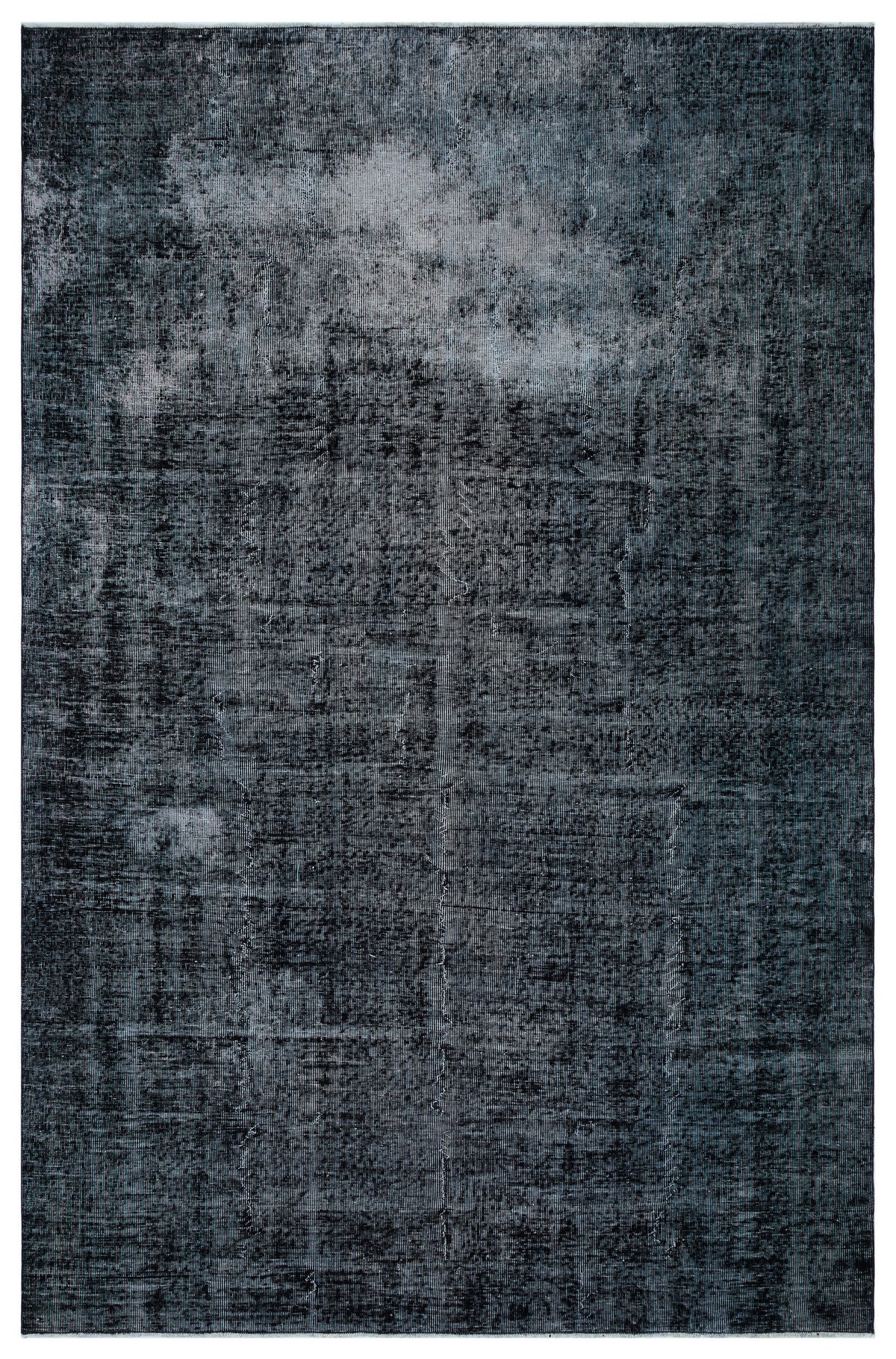 Black Over Dyed Vintage Rug 6&#39;8&#39;&#39; x 10&#39;2&#39;&#39; ft 202 x 310 cm