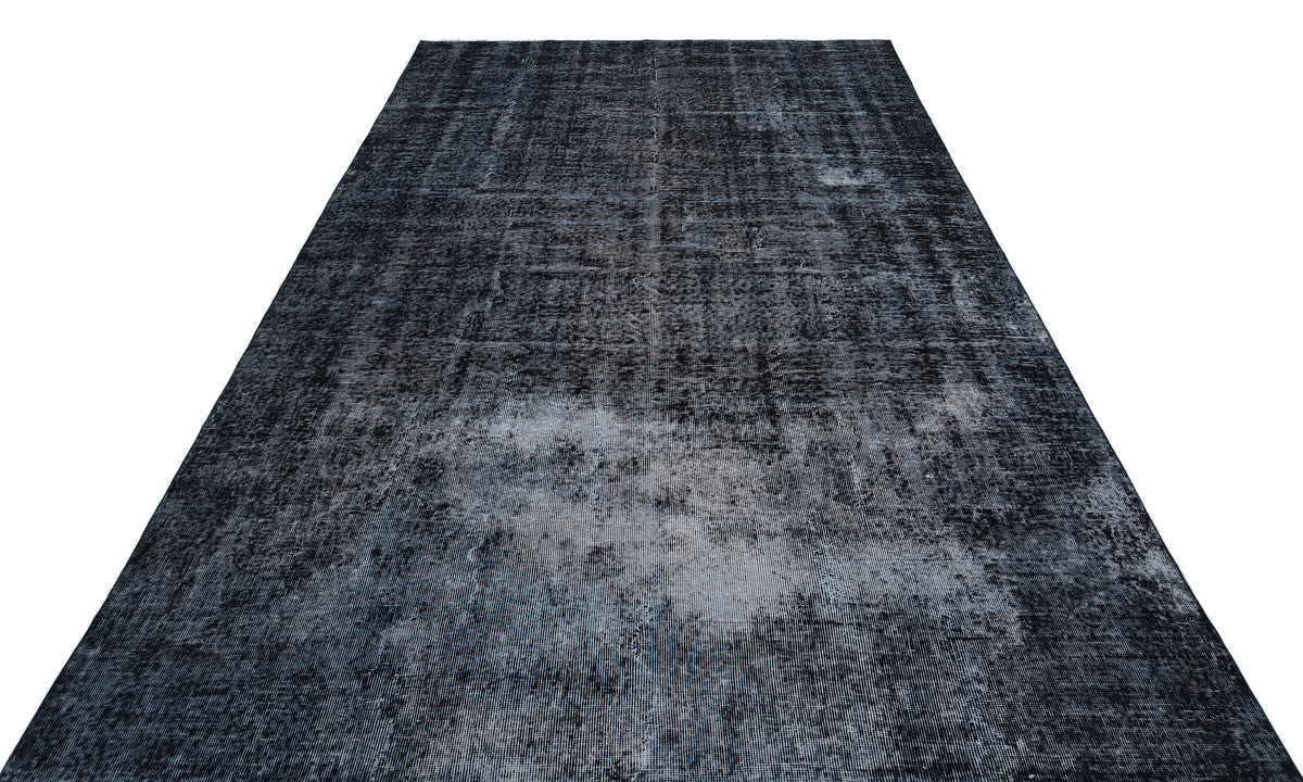 Black Over Dyed Vintage Rug 6&#39;8&#39;&#39; x 10&#39;2&#39;&#39; ft 202 x 310 cm