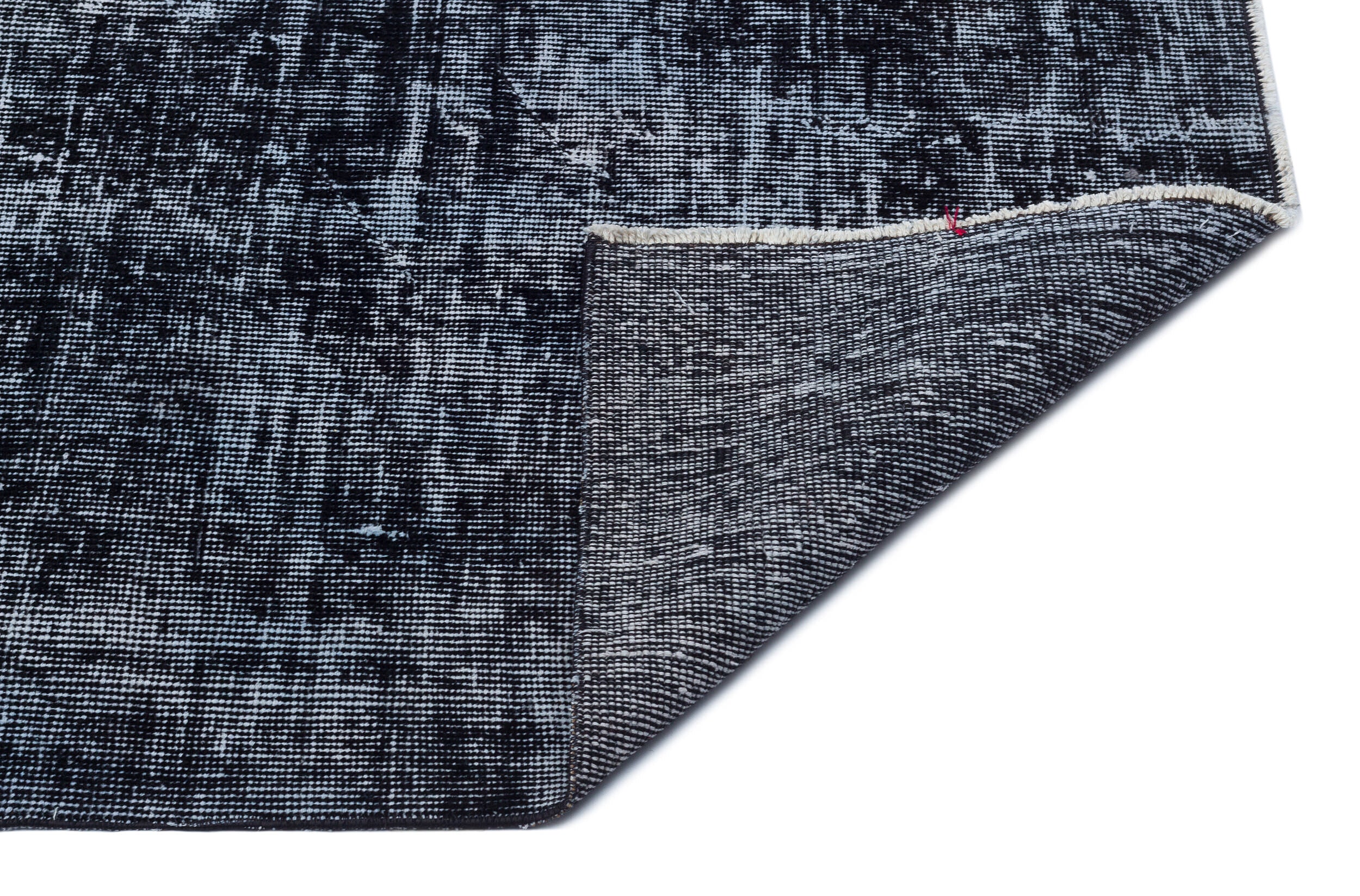 Black Over Dyed Vintage Rug 6'9'' x 10'3'' ft 205 x 312 cm