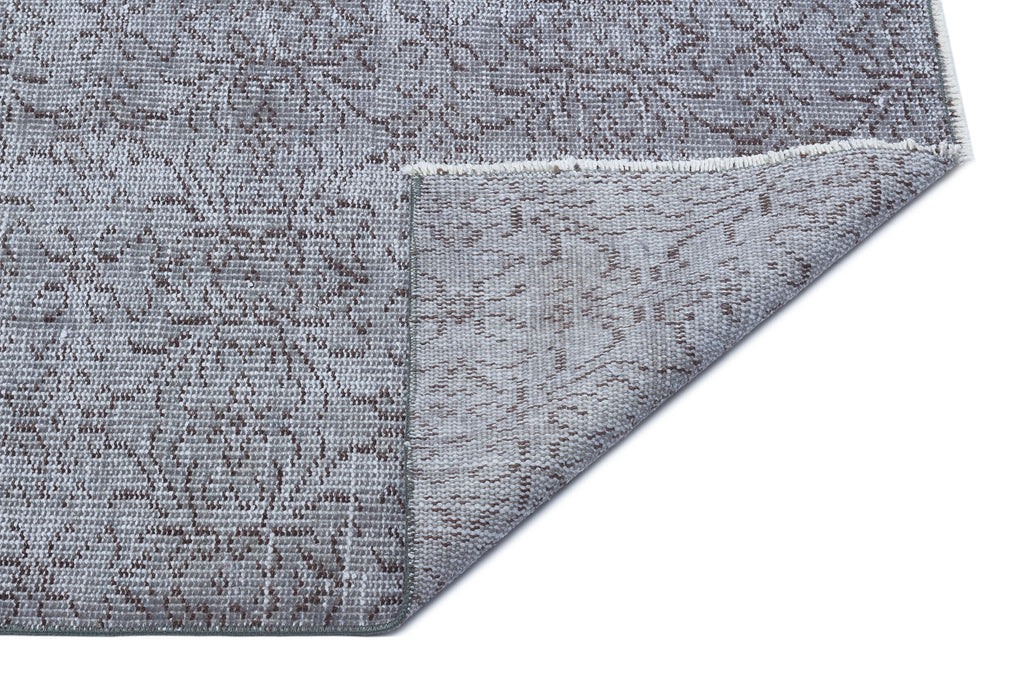Gray Over Dyed Rug | Plain Rug | Turkish Rug | Hand Weaving Rug  | Bedroom Rug | Wool Rug | Vintage Rug | Tumbled Rug  | Naturel Rug | Boho Rug I 5'10'' x 9'4'' ft 177 x 285 cm